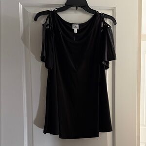 Dress Barn Black Cold Shoulder Blouse